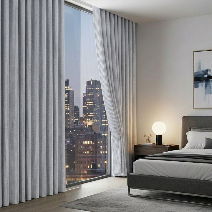 Elvara Textured Polyester Blend Curtain