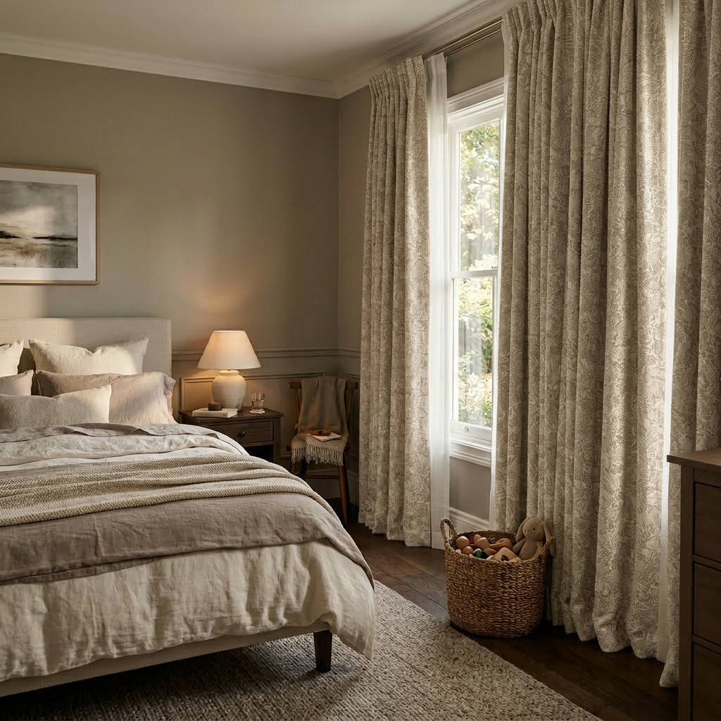 Celesse Baroque Pattern Blend Curtain