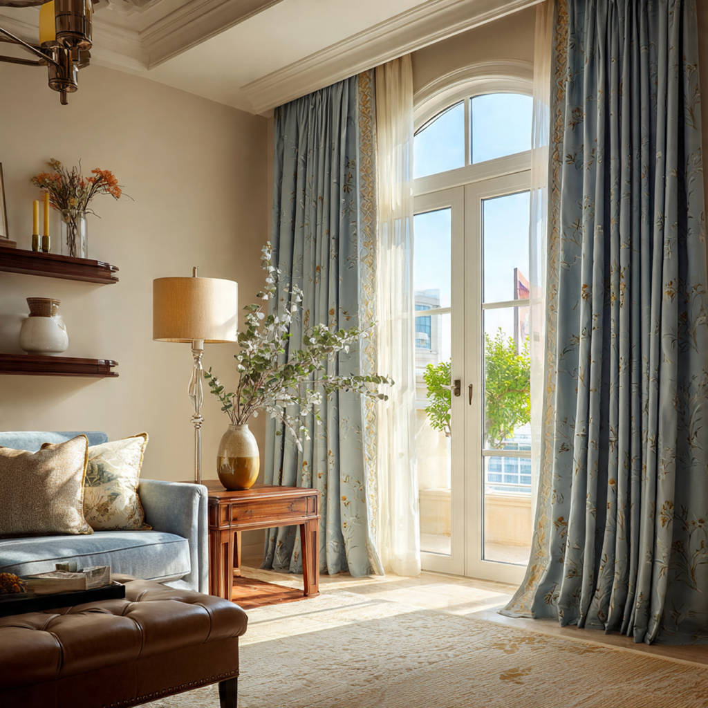 Virelia Leaf Cotton Blend Curtain