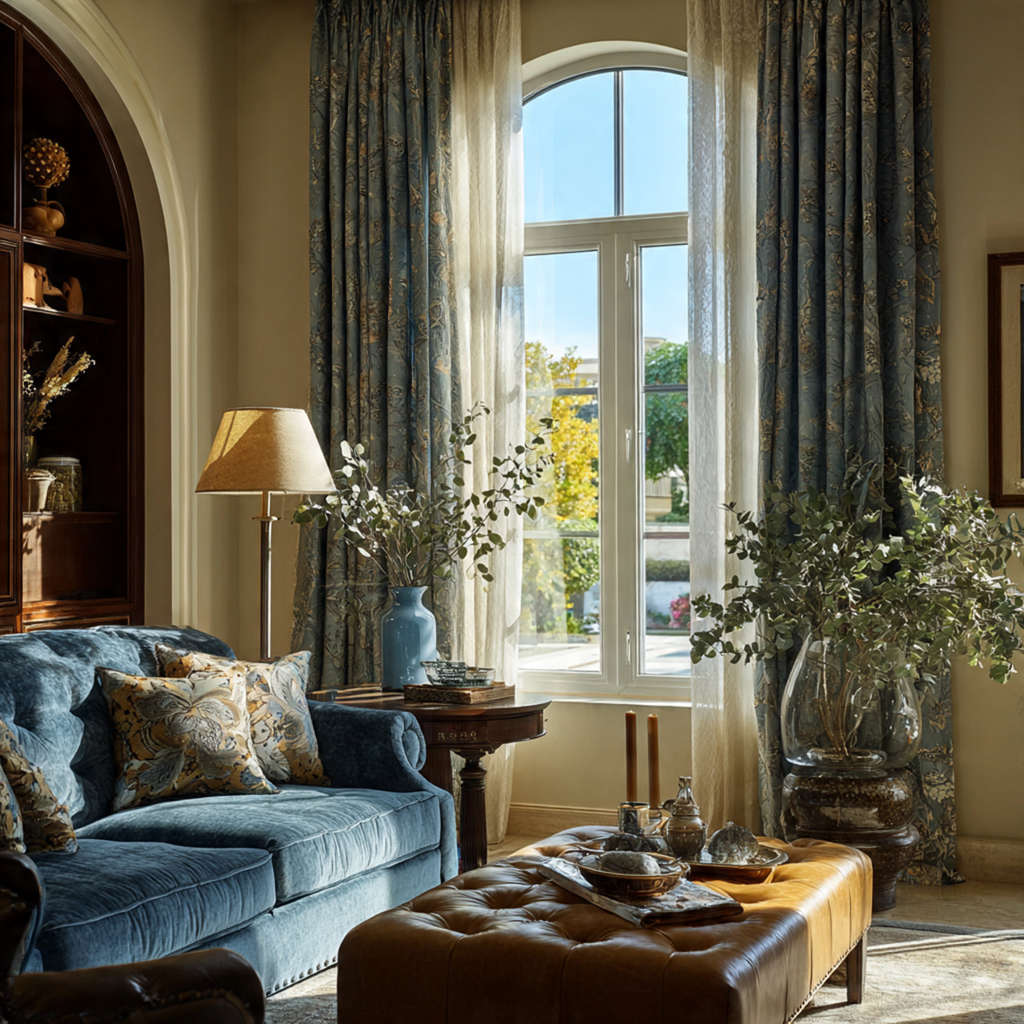 Virelia Leaf Cotton Blend Curtain