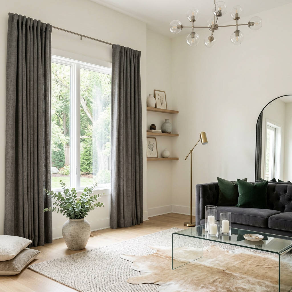 Celesse Botanical Cotton Blend Curtain