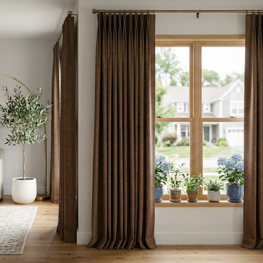 Celesse Brushed Cotton Blend Curtain