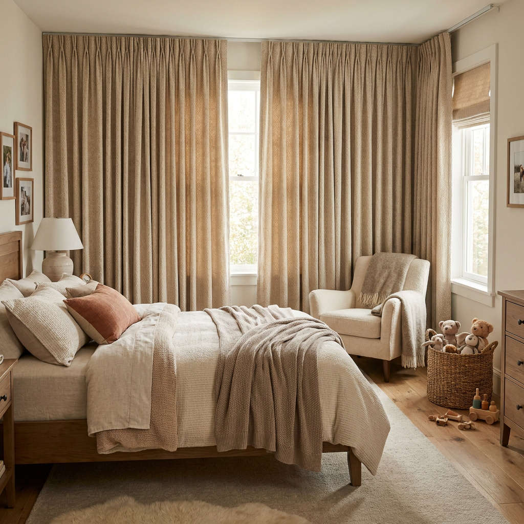 Celesse Textured Polyester Blend Curtain