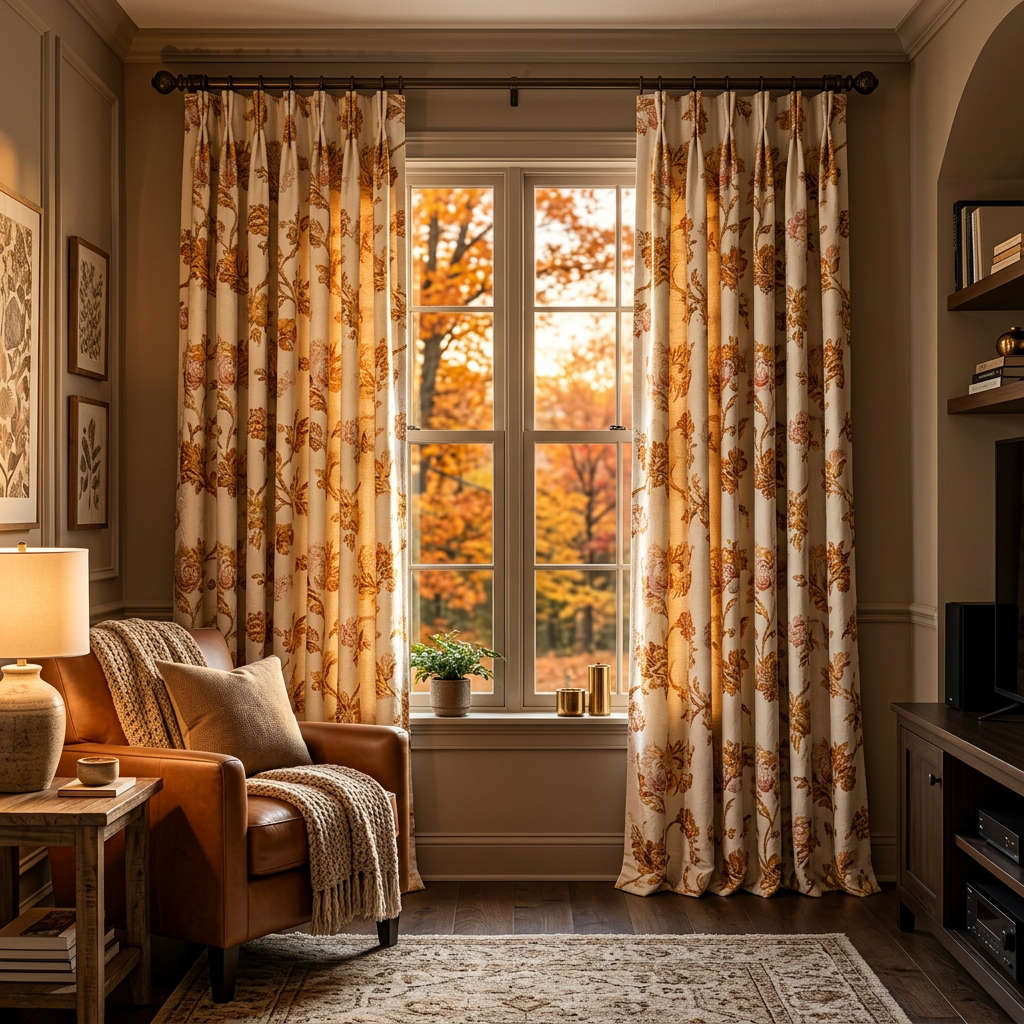 Caelith Floral Cotton Blend Curtain