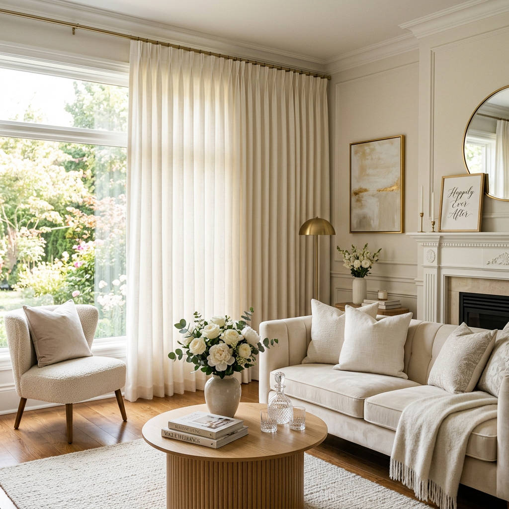 Celesse Textured Polyester Blend Curtain