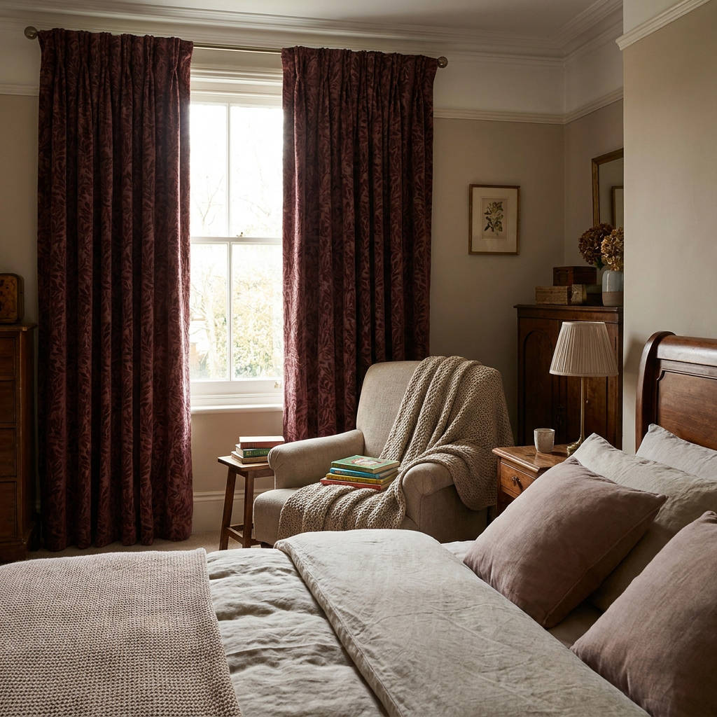 Caelith Textured Pattern Cotton Blend Curtain