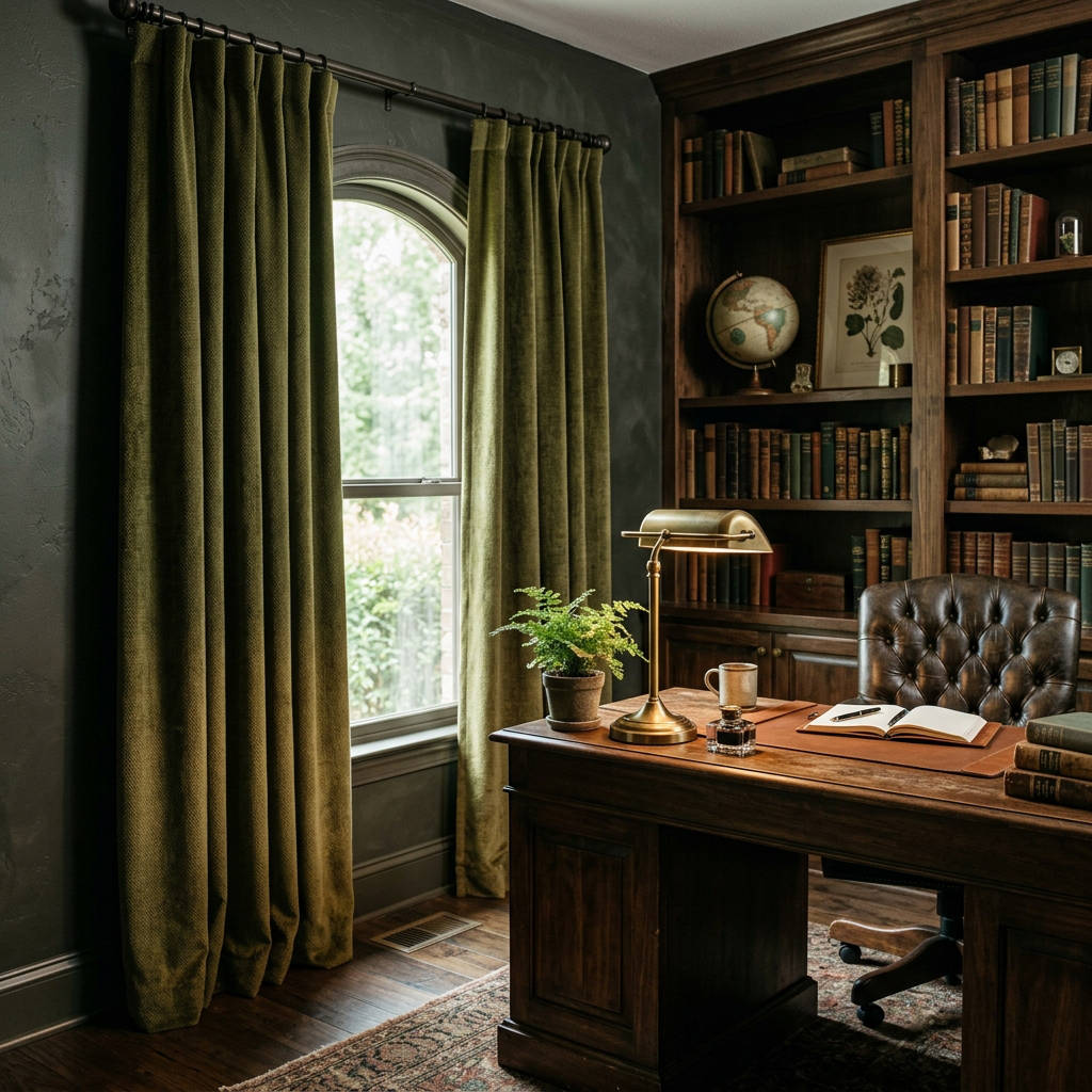 Virelia Damask Cotton Blend Curtain