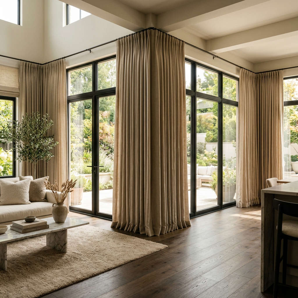 Celesse Brushed Cotton Blend Curtain