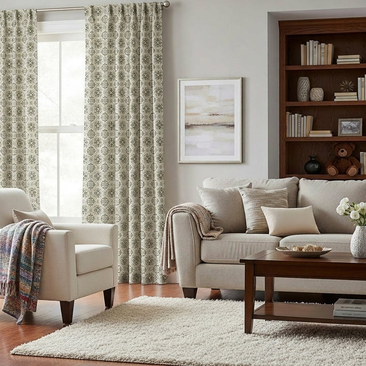 Caelith European Seamless Pattern Blend Curtain
