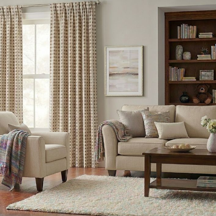 Caelith Grid Texture Blend Curtain
