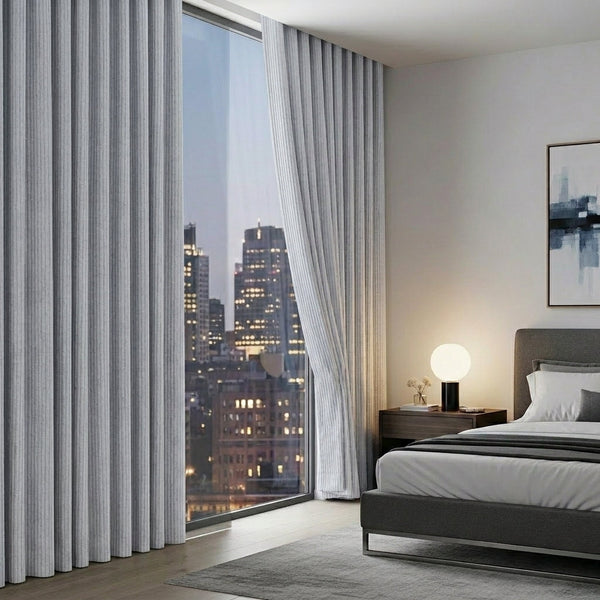 Elvara Textured Polyester Blend Curtain